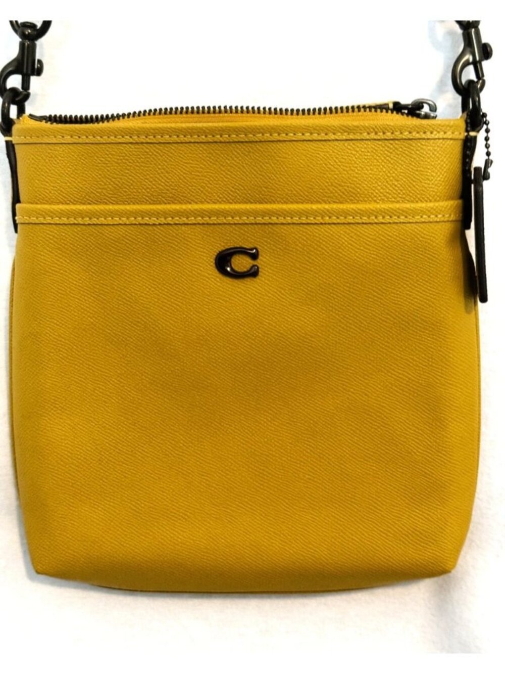 Coach Kitt Messenger Crossbody Bag in Yellow Mustard Gold Color